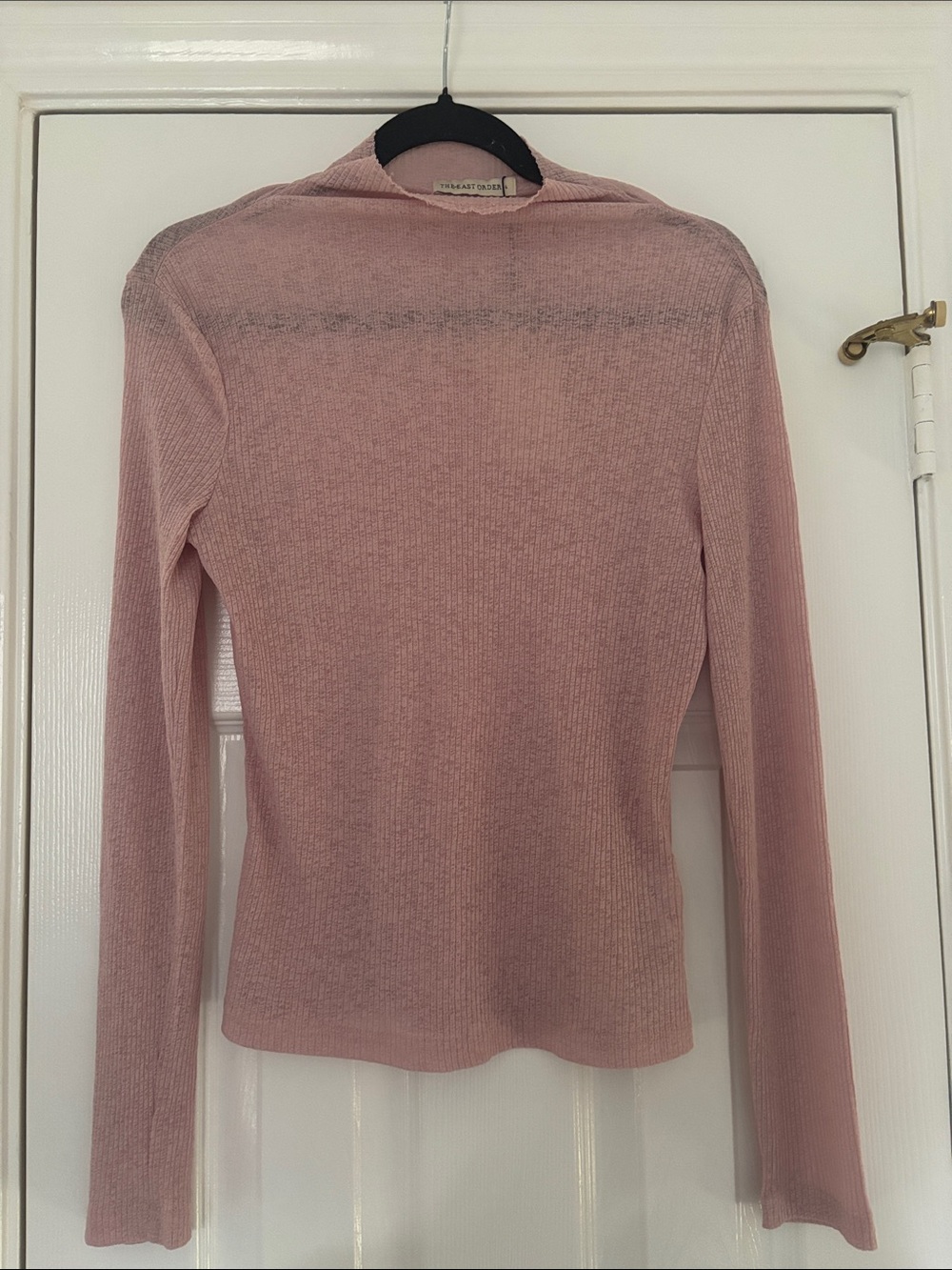NWT The East Order- Blossom top Light Pink Long-Sleeve Ribbed Women's Top